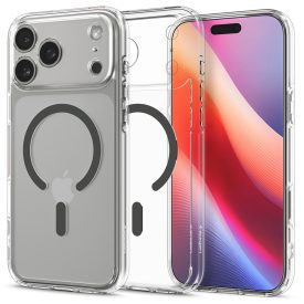 iPhone 17 Pro Tok - Spigen Ultra Hybrid MagFit - Átlátszó-Szürke   iPhone 17 Pro Tok - Spigen Ultra Hybrid MagFit - Átlátszó-Szürke