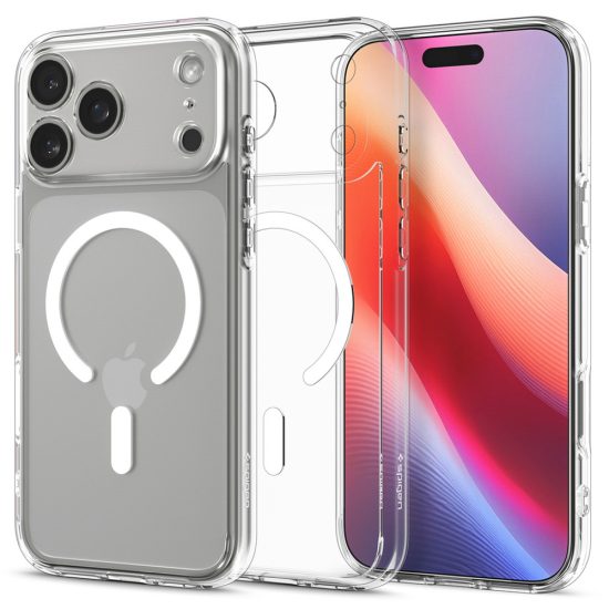iPhone 17 Pro Tok - Spigen Ultra Hybrid MagFit - Átlátszó-Fehér