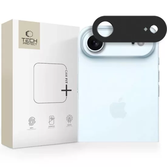iPhone 17 Air Kameravédő - Tech-Protect Camalloy Fit+ - Fekete