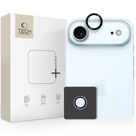iPhone 17 Air Lencsevédő - Tech-Protect Camring Fit+ - Fekete