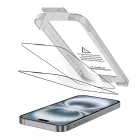 iPhone 17 Kijelzővédő Üvegfólia - Tech-Protect Quick Set+ Fekete x 2 db