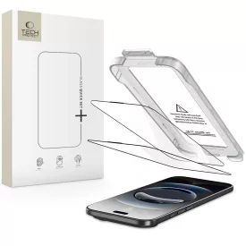   iPhone 17 Air Kijelzővédő Üvegfólia - Tech-Protect Quick Set+ Fekete x 2 db
