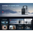 Cuktech Power Bank 40000mAh 300W - 2x USB-C + 2x USB-A + Wireless Töltés - Fekete