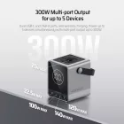 Cuktech Power Bank 40000mAh 300W - 2x USB-C + 2x USB-A + Wireless Töltés - Fekete