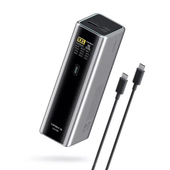 Cuktech 15 Ultra Power Bank 20000mAh 210W - 2xC + 1xA - 3C CCC - Szürke