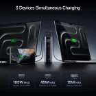 Cuktech 15 Ultra Power Bank 20000mAh 210W - 2xC + 1xA - 3C CCC - Szürke