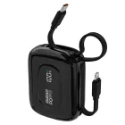 Dudao K32 Power Bank 10000mAh 22.5W - Beépített USB-C + Lightning Kábellel - Fekete