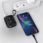 Dudao K32 Power Bank 10000mAh 22.5W - Beépített USB-C + Lightning Kábellel - Fekete