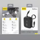Dudao K32 Power Bank 10000mAh 22.5W - Beépített USB-C + Lightning Kábellel - Fekete