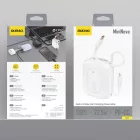 Dudao K32 Power Bank 10000mAh 22.5W - Beépített USB-C + Lightning Kábellel - Fehér