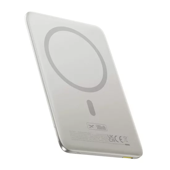 Baseus PicoGo AM41 Ultravékony MagSafe Power Bank - 5000mAh 20W + USB-C Kábel - Titán