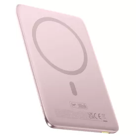   Baseus PicoGo AM41 Ultravékony MagSafe Power Bank - 5000mAh 20W + USB-C Kábel - Pink
