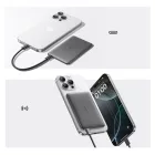 Baseus PicoGo AM41 Ultravékony MagSafe Power Bank - 5000mAh 20W + USB-C Kábel - Fekete