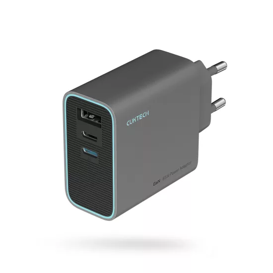Cuktech GaN Hálózati Töltő 65W -  2C+A - Szürke