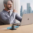 Cuktech GaN Hálózati Töltő 65W -  2C+A - Szürke