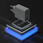 Cuktech GaN Hálózati Töltő 65W -  2C+A - Szürke