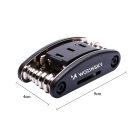 Wozinsky 16az1-ben Multifunkcionális Kerékpárjavító Szerszámkészlet - Fekete