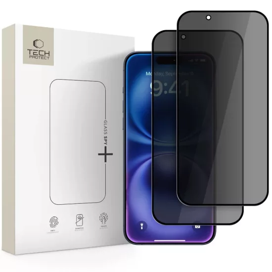 iPhone 17 Air Kijelzővédő Üvegfólia - Tech-Protect Glass Spy+ x 2 db