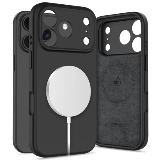iPhone 17 Pro Tok - Tech-Protect Silicone MagSafe - Fekete