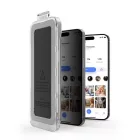 iPhone 13 / 13 Pro / 14 / 16e / 17e Kijelzővédő Üvegfólia - Tech-Protect Quick Set Spy+ Privacy x 2 db