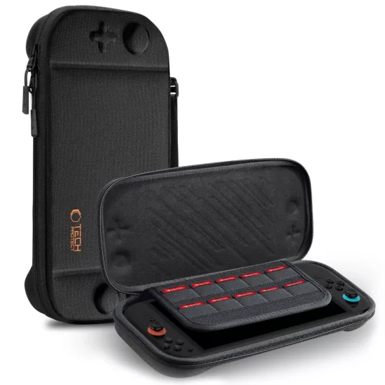 Nintendo Switch 2 Hordtok - Tech-Protect Slim Pouch - Fekete