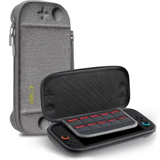 Nintendo Switch 2 Hordtok - Tech-Protect Slim Pouch - Szürke