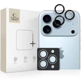   iPhone 14 Pro / Max / 15 Pro / Max / 16 Pro / Max / 17 Pro / Max  Lencsevédő - Tech-Protect Camring Fit+ - Fekete