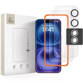   iPhone 17 Kijelzővédő és Kameravédő Üvegfólia Készlet - Tech-Protect Easy Set+
