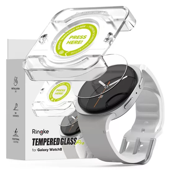 Samsung Galaxy Watch 8 (40mm) Kijelzővédő Üvegfólia - Ringke Tempered Glass Pro x 2 db