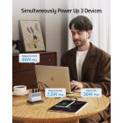 Cuktech GaN Hálózati Töltő 100W - 2xC + 1xA + C-C Kábel - Szürke