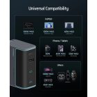 Cuktech GaN Hálózati Töltő 100W - 2xC + 1xA + C-C Kábel - Szürke