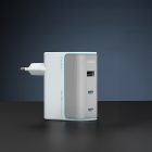 Cuktech GaN Hálózati Töltő 100W - 2xC + 1xA + C-C Kábel - Fehér