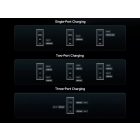 Cuktech GaN Hálózati Töltő 100W - 2xC + 1xA + C-C Kábel - Fehér