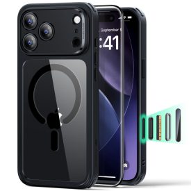 iPhone 17 Pro Tok Szett - ESR Classic Hybrid Magnetic Kijelzővédővel - Átlátszó-Fekete   iPhone 17 Pro Tok Szett - ESR Classic Hybrid Magnetic Kijelzővédővel - Átlátszó-Fekete