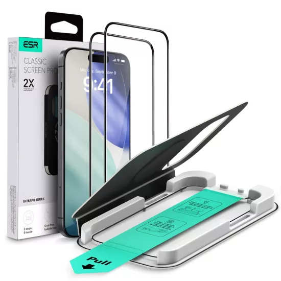 iPhone 17 Pro Max Kijelzővédő Üvegfólia - ESR UltraFit Tempered Glass x 2 db