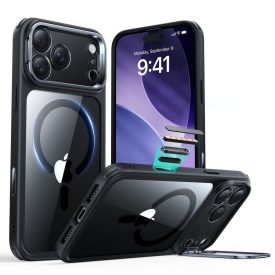iPhone 17 Pro Tok - ESR Classic Hybrid Kickstand Magnetic - Átlátszó-Fekete   iPhone 17 Pro Tok - ESR Classic Hybrid Kickstand Magnetic - Átlátszó-Fekete