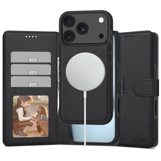 iPhone 17 Pro Tok - Tech-Protect Wallet MagSafe - Fekete