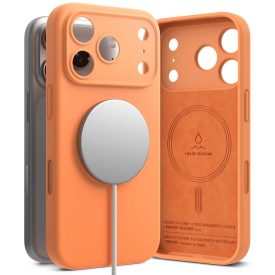 iPhone 17 Pro Max Tok - Ringke Silicone Magnetic - Narancs iPhone 17 Pro Max Tok - Ringke Silicone Magnetic - Narancs