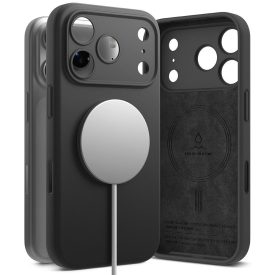 iPhone 17 Pro Tok - Ringke Silicone Magnetic - Fekete
