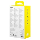 Baseus Qpow2 Power Bank - 20000mAh 22.5W - Kijelzővel + Beépített C / iP Kábellel - Fehér
