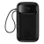 Baseus Qpow2 Power Bank - 20000mAh 22.5W - Kijelzővel + Beépített C / iP Kábellel - Fekete