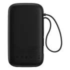 Baseus Qpow2 Power Bank - 20000mAh 22.5W - Kijelzővel + Beépített C / iP Kábellel - Fekete