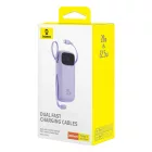 Baseus Qpow2 Power Bank - 20000mAh 22.5W - Kijelzővel + Beépített C / iP Kábellel - Lila