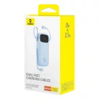 Baseus Qpow2 Power Bank - 20000mAh 22.5W - Kijelzővel + Beépített C / iP Kábellel - Kék