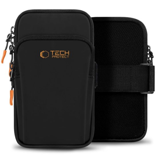 Tech-Protect M7 Univerzális Sport Karpánt Tok - Fekete-Narancs