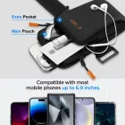 Tech-Protect M7 Univerzális Sport Karpánt Tok - Fekete-Narancs