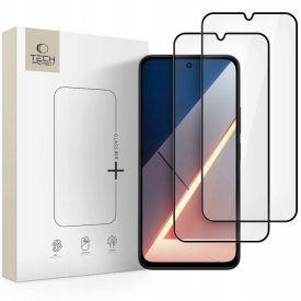   Xiaomi Poco M7 Kijelzővédő Üvegfólia - Tech-Protect Glass Fit+ x 2 db - Fekete