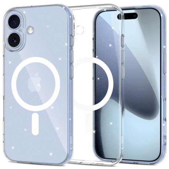 iPhone 17 Tok - Tech-Protect FlexAir MagSafe - Átlátszó-Csillogó