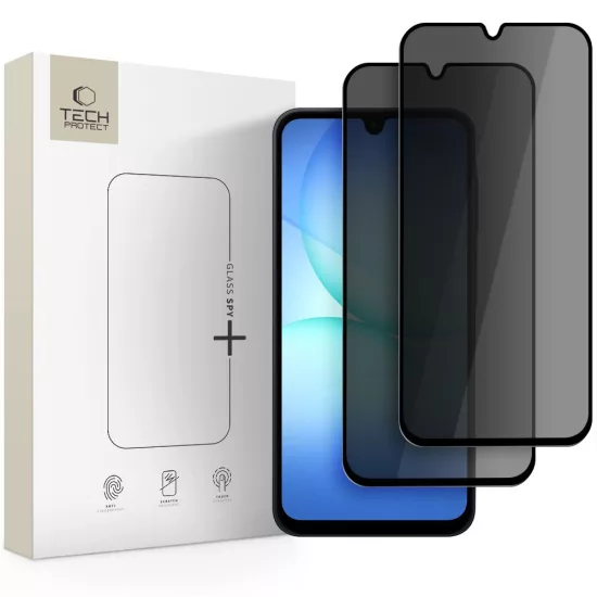 Samsung Galaxy A16 4G / 5G / A26 5G / A17 4G / 5G Kijelzővédő Üvegfólia - Tech-Protect Glass Spy+ x 2 db