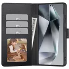 Samsung Galaxy S25 FE Tok - Tech-Protect Wallet - Fekete